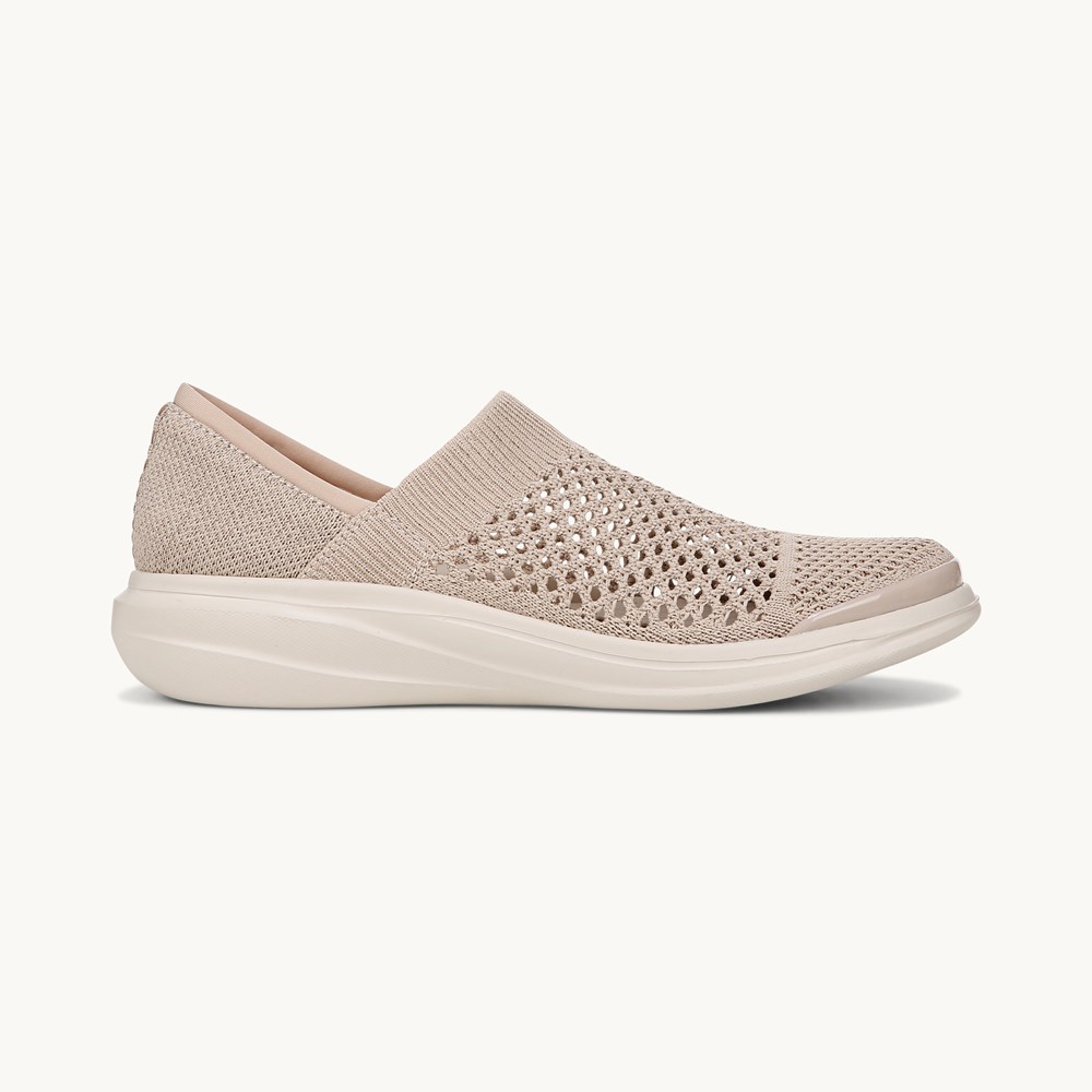 LifeStride Charlie Knit Slip On - Beige Fabric