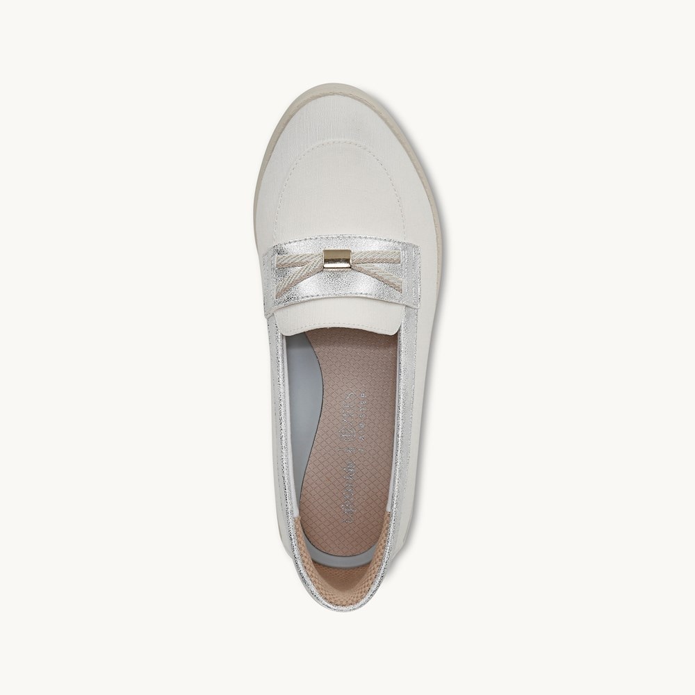 LifeStride All Aboard Loafer - Bright White Denim Fabric