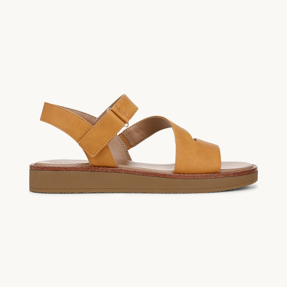 LifeStride Waverly Strappy Sandal - Inca Gold Faux Leather