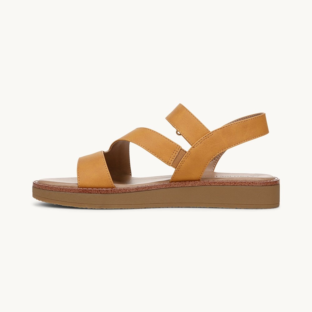 LifeStride Waverly Strappy Sandal - Inca Gold Faux Leather
