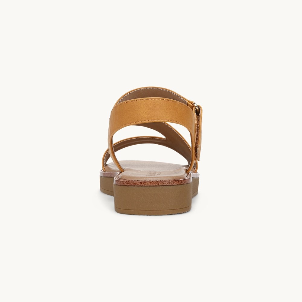 LifeStride Waverly Strappy Sandal - Inca Gold Faux Leather
