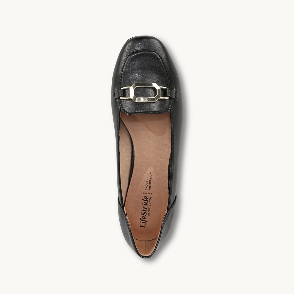 LifeStride Celine Ballet Flat - Black Faux Leather