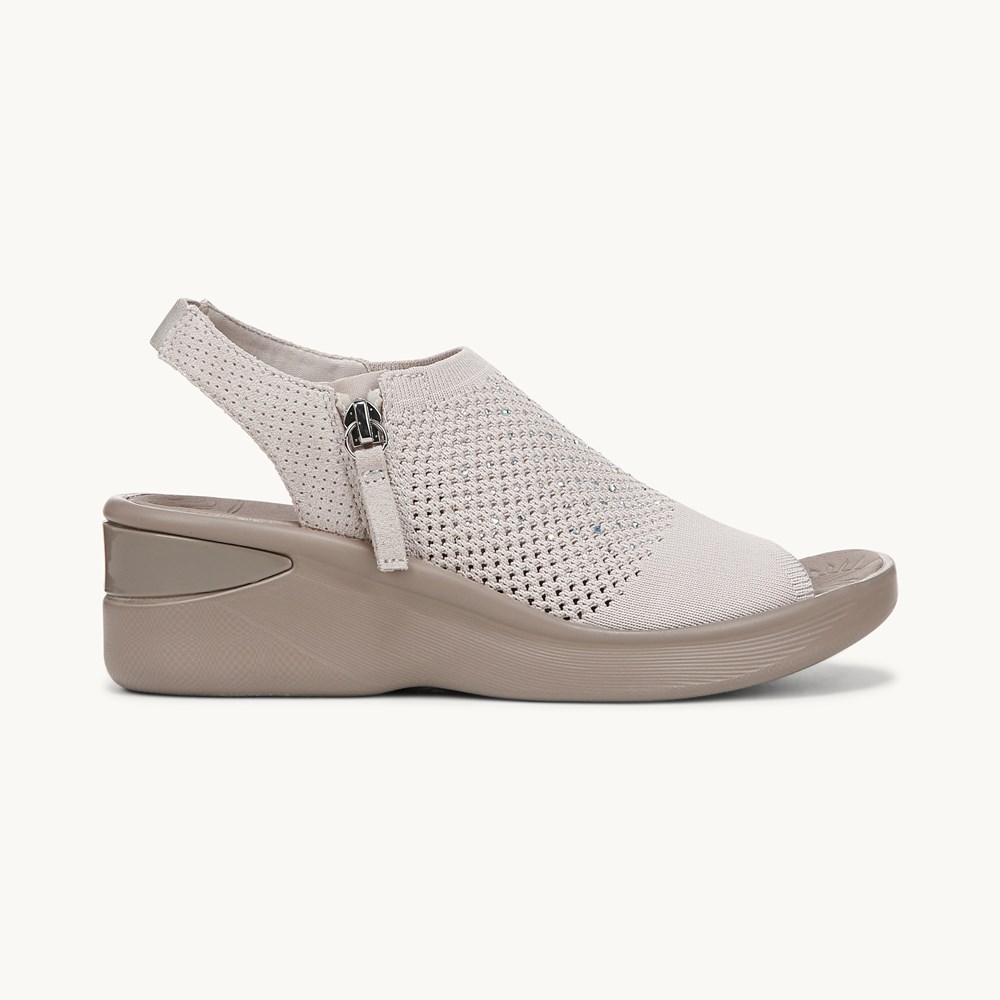 LifeStride Starlet Wedge Sandal - Sand Knit Fabric