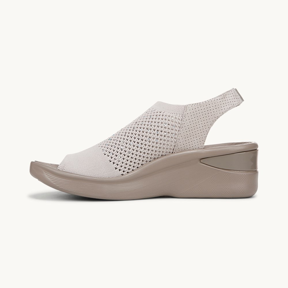 LifeStride Starlet Wedge Sandal - Sand Knit Fabric