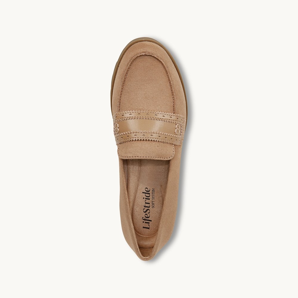 LifeStride London Loafer - Bamboo Tan Faux Leather