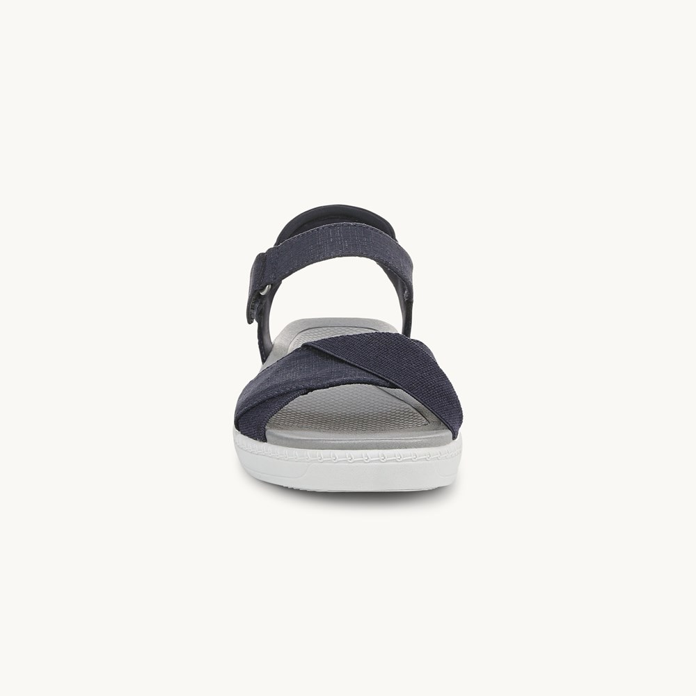 LifeStride Lane Strappy Sandal - Navy Blazer Denim Fabric