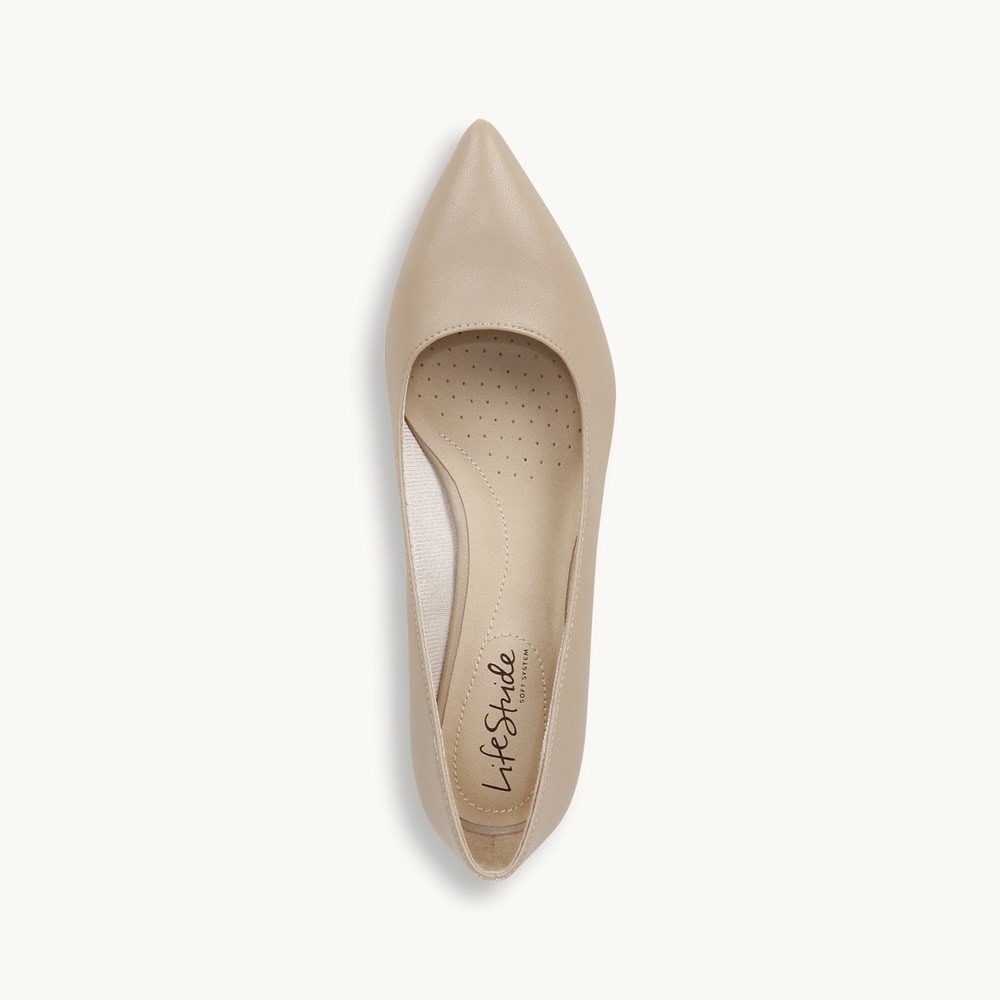 LifeStride Minx Pump - Tender Taupe Faux Leather