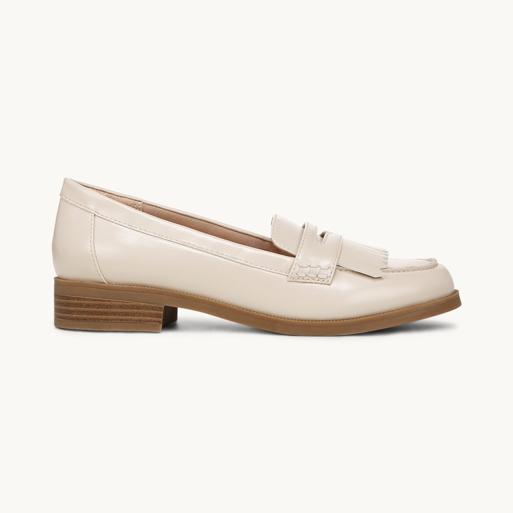 LifeStride Santana Loafer - Cream Beige Faux Leather