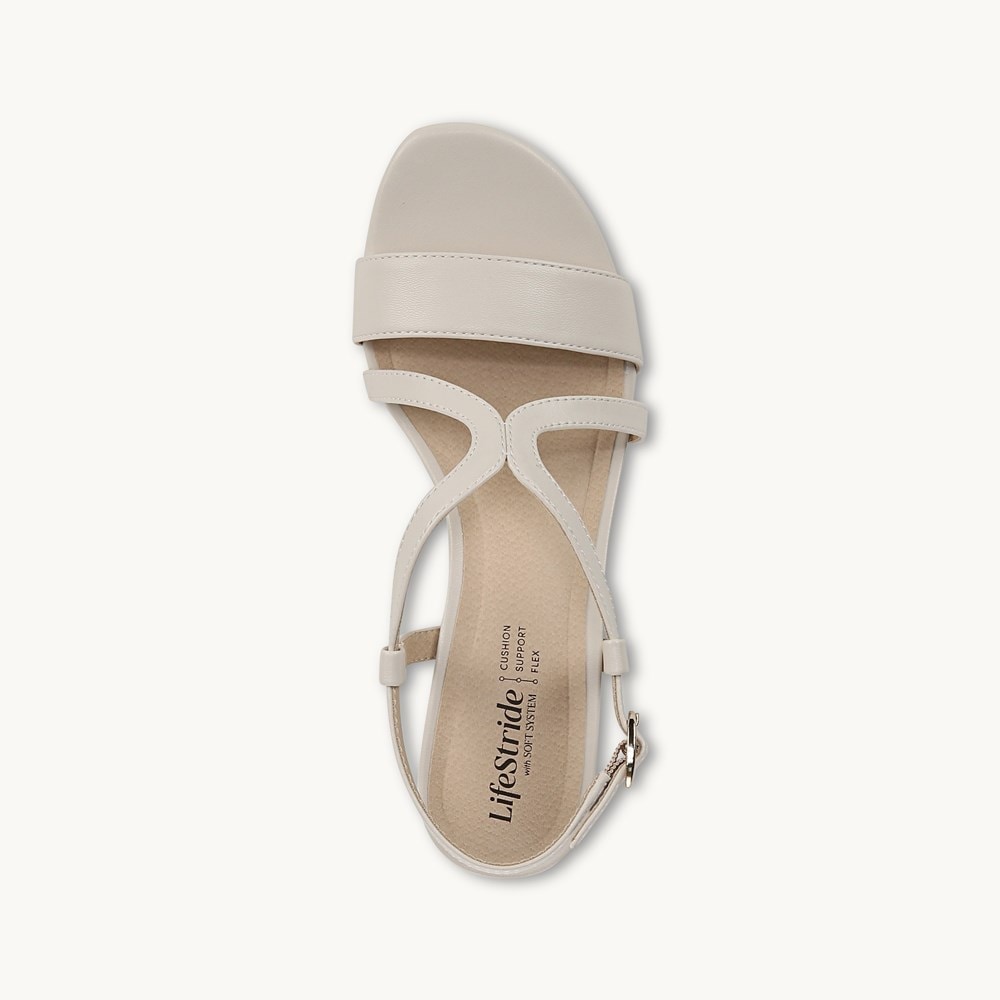 LifeStride Nolita Dress Sandal - Bone Faux Leather