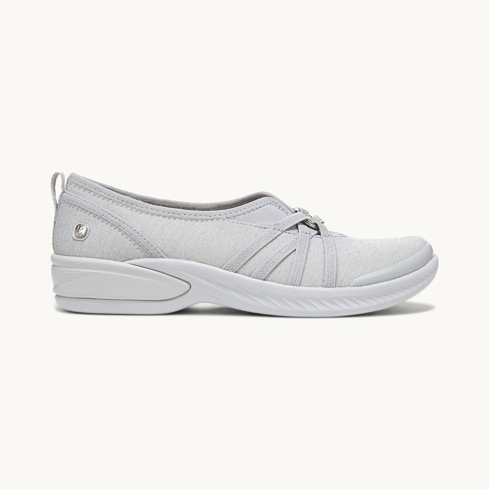 LifeStride Niche Slip On - Silver Shimmer Fabric