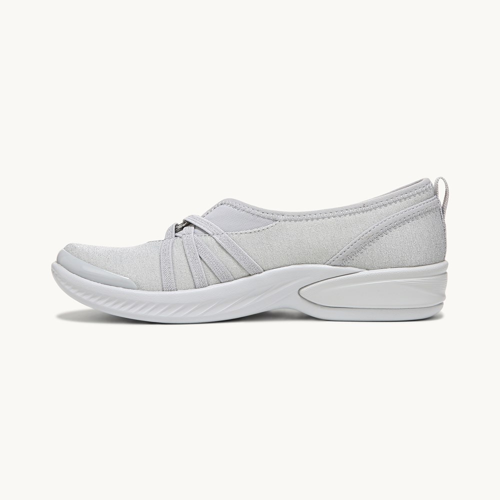 LifeStride Niche Slip On - Silver Shimmer Fabric