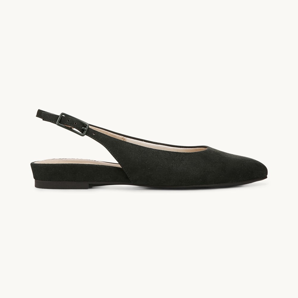 LifeStride Percy Slingback Flat - Tartan Green Microsuede