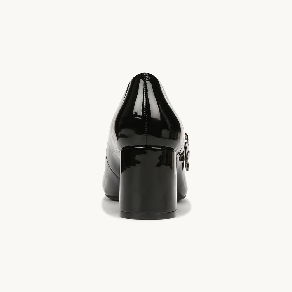 LifeStride True Block Heel Pump - Black Faux Leather