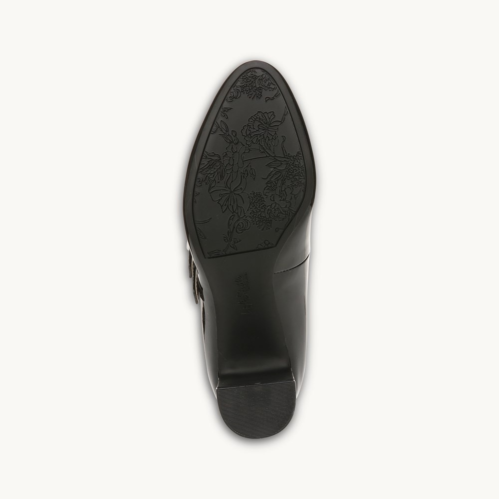 LifeStride True Block Heel Pump - Black Faux Leather