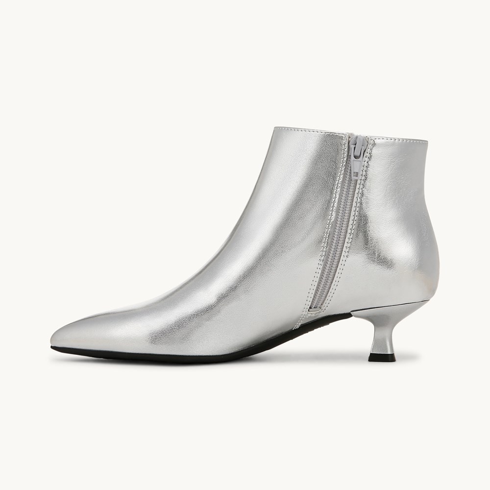 LifeStride Maya Ankle Bootie - Silver Faux Leather