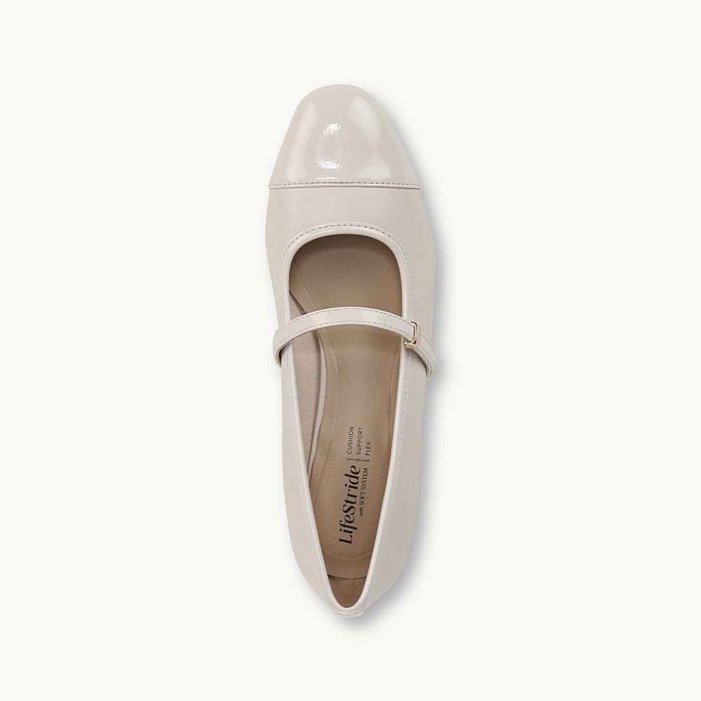 LifeStride Brooke Mary Jane - Bone Faux Leather