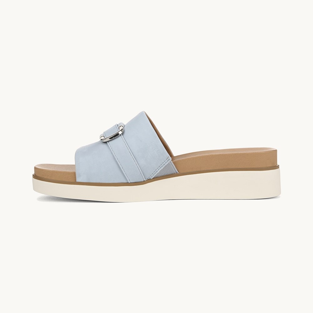 LifeStride Genevieve Flat Sandal - Blue Faux Leather