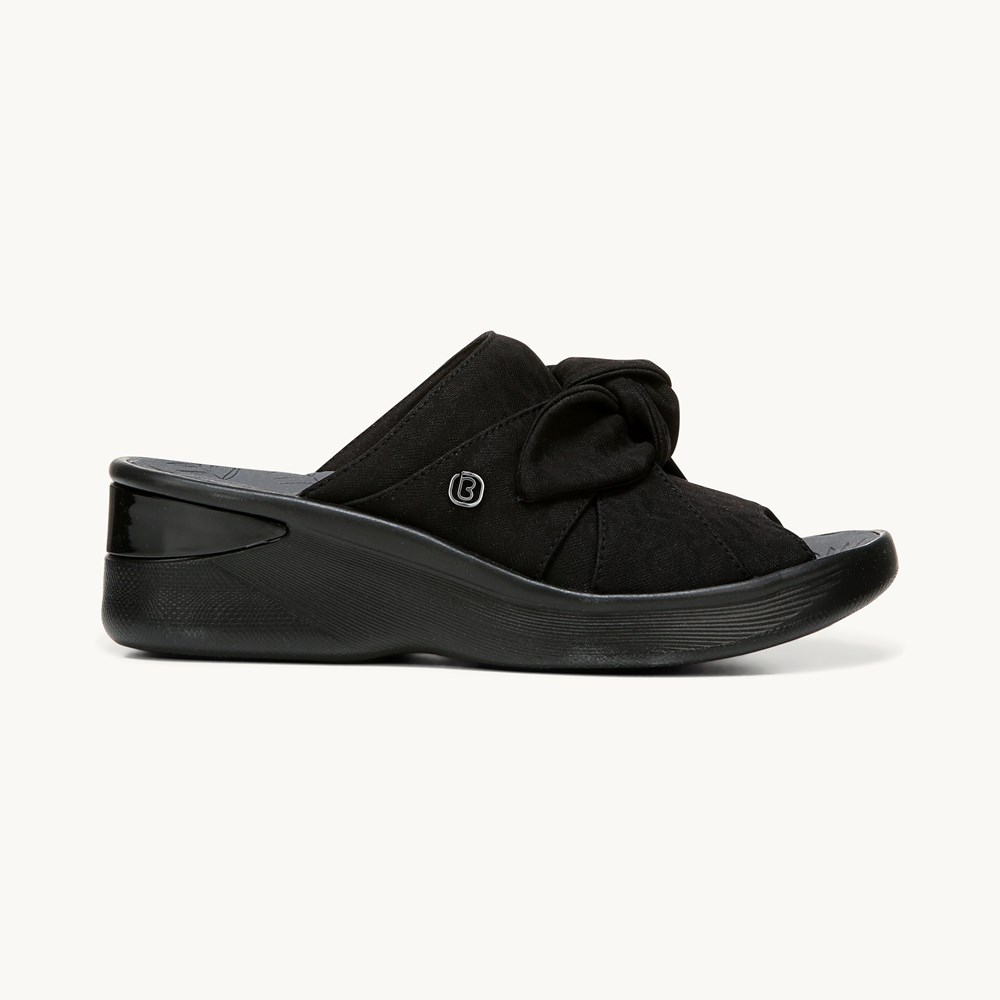 LifeStride Smile Wedge Sandal - Black Cheetah Fabric