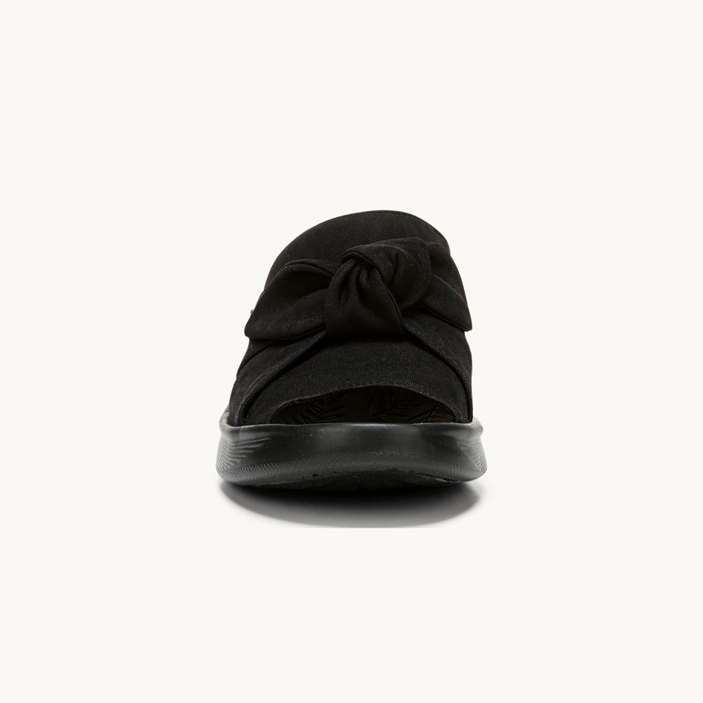 LifeStride Smile Wedge Sandal - Black Cheetah Fabric