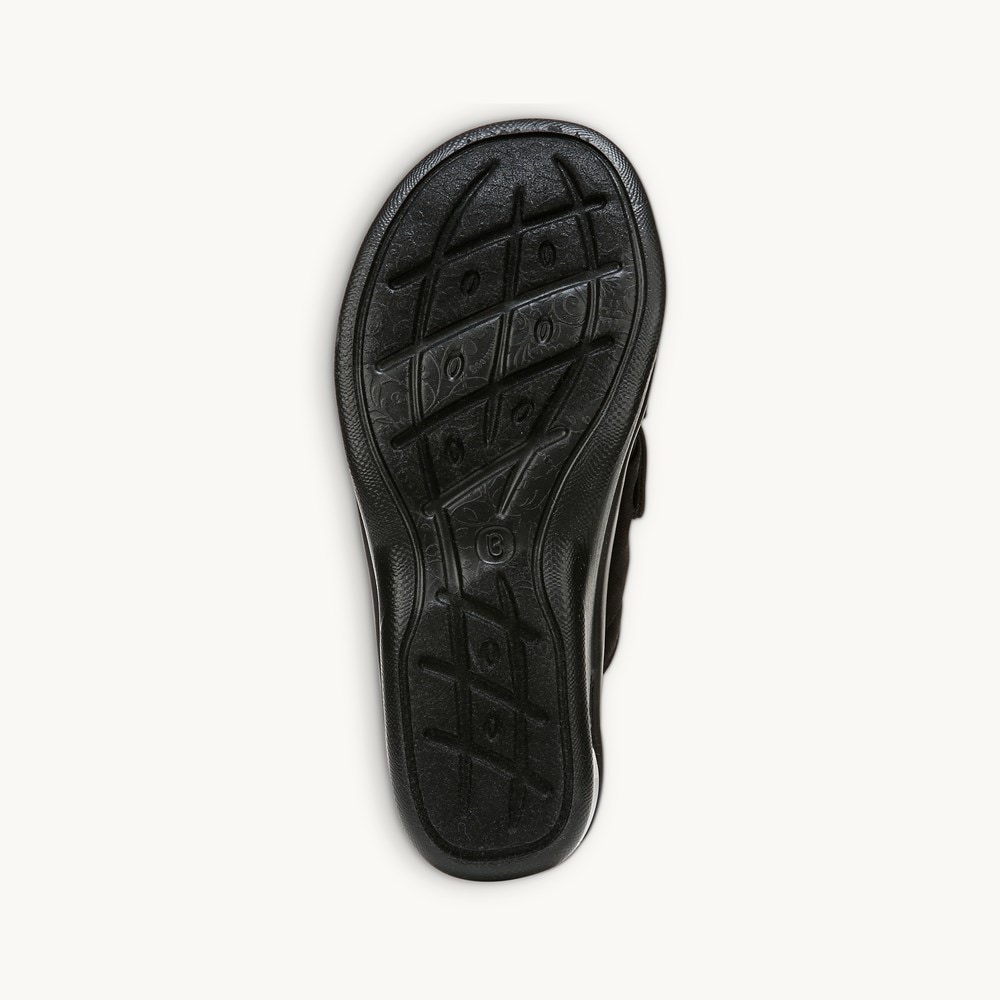 LifeStride Smile Wedge Sandal - Black Cheetah Fabric