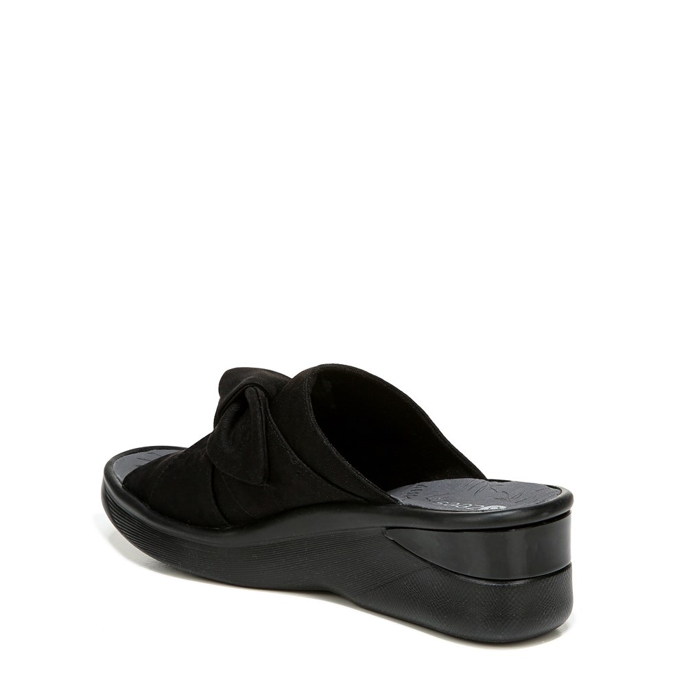 LifeStride Smile Wedge Sandal - Black Cheetah Fabric