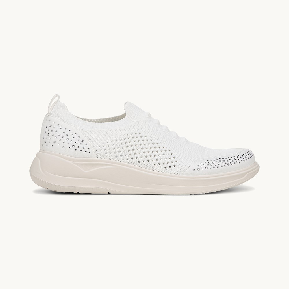 LifeStride Timeless Bright Sneaker - Bright White Knit Fabric