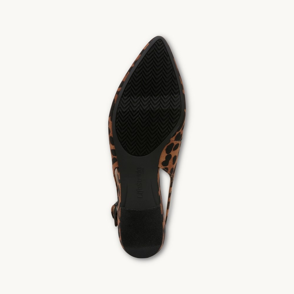 LifeStride Percy Slingback Flat - Brown Multi Fabric