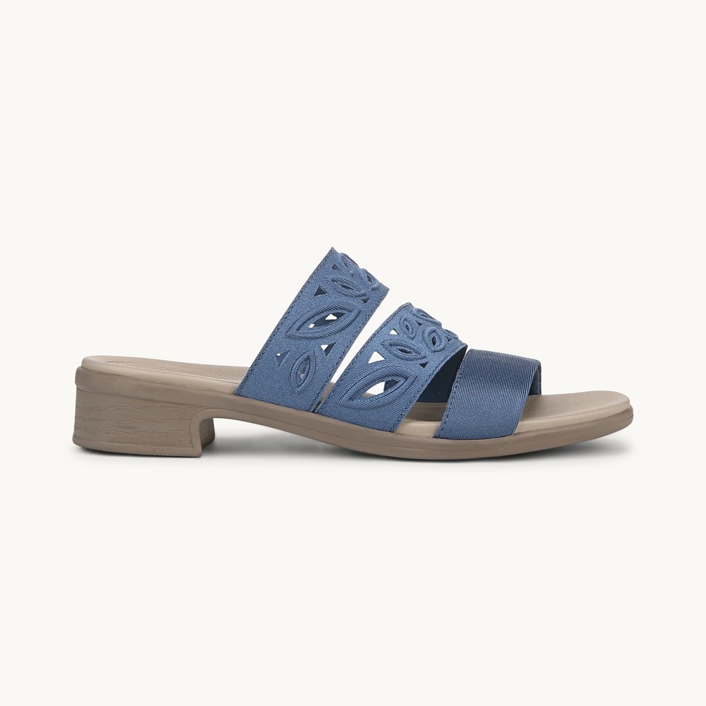 LifeStride Poppy Strappy Sandal - Elemental Blue Shimmer Fabric
