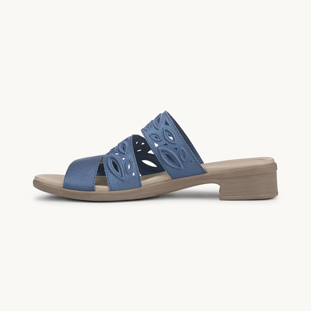 LifeStride Poppy Strappy Sandal - Elemental Blue Shimmer Fabric