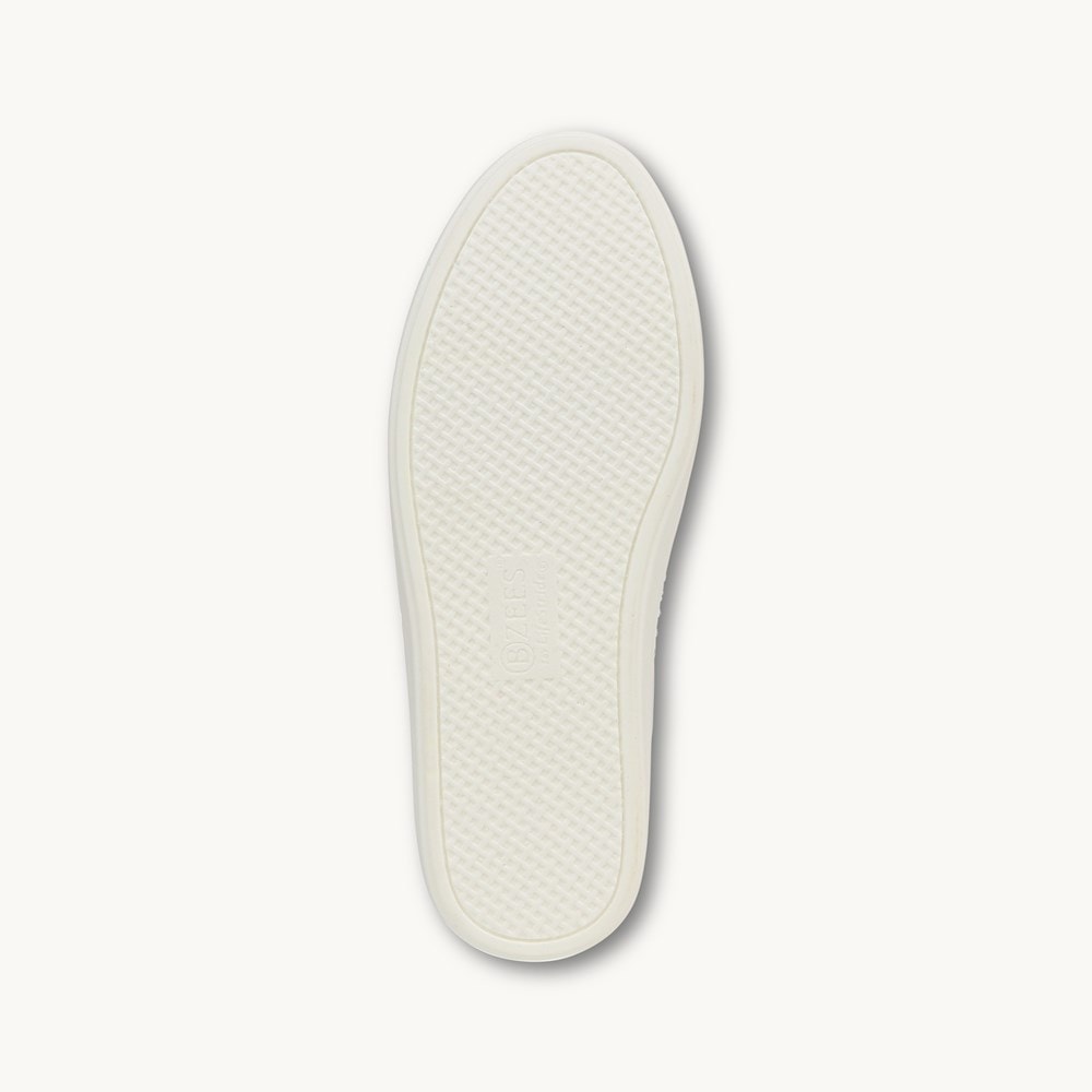 LifeStride Happy Friday Lace Up Sneaker - White Stretch Denim Fabric