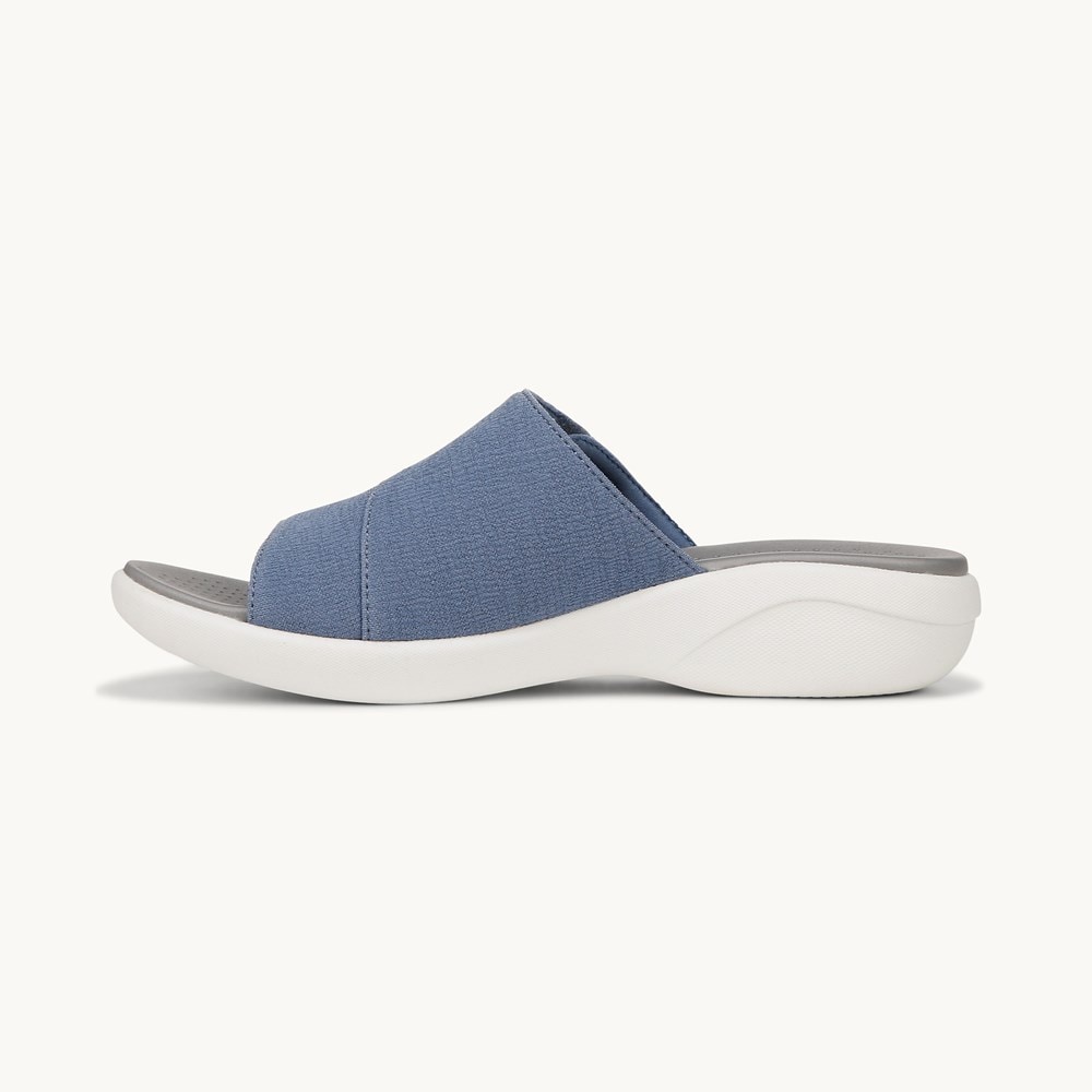 LifeStride Carefree Wedge Sandal - Blue Fabric