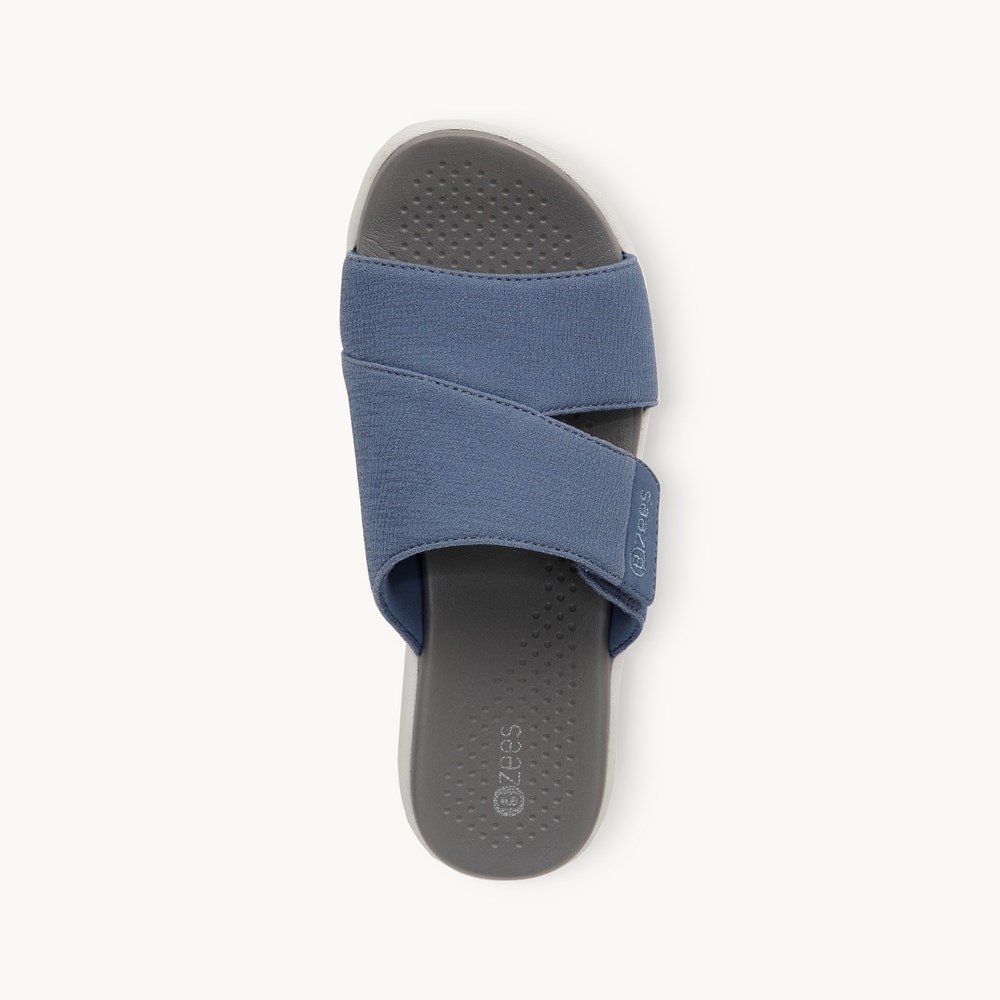LifeStride Carefree Wedge Sandal - Blue Fabric