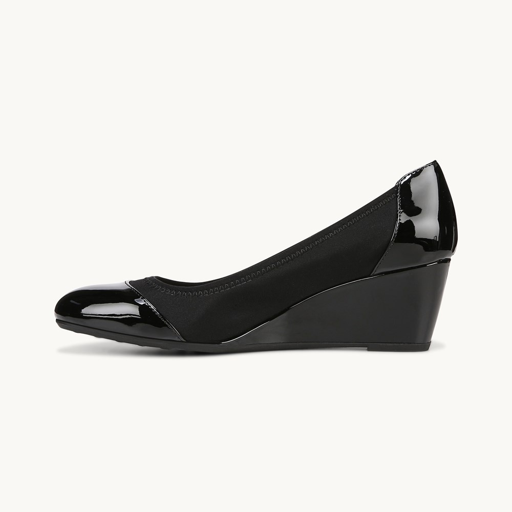 LifeStride Juliana Stretch Wedge - Black Fabric