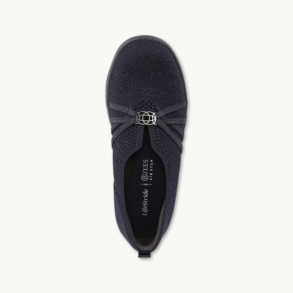 LifeStride Niche Slip On - Navy Blazer Knit Fabric