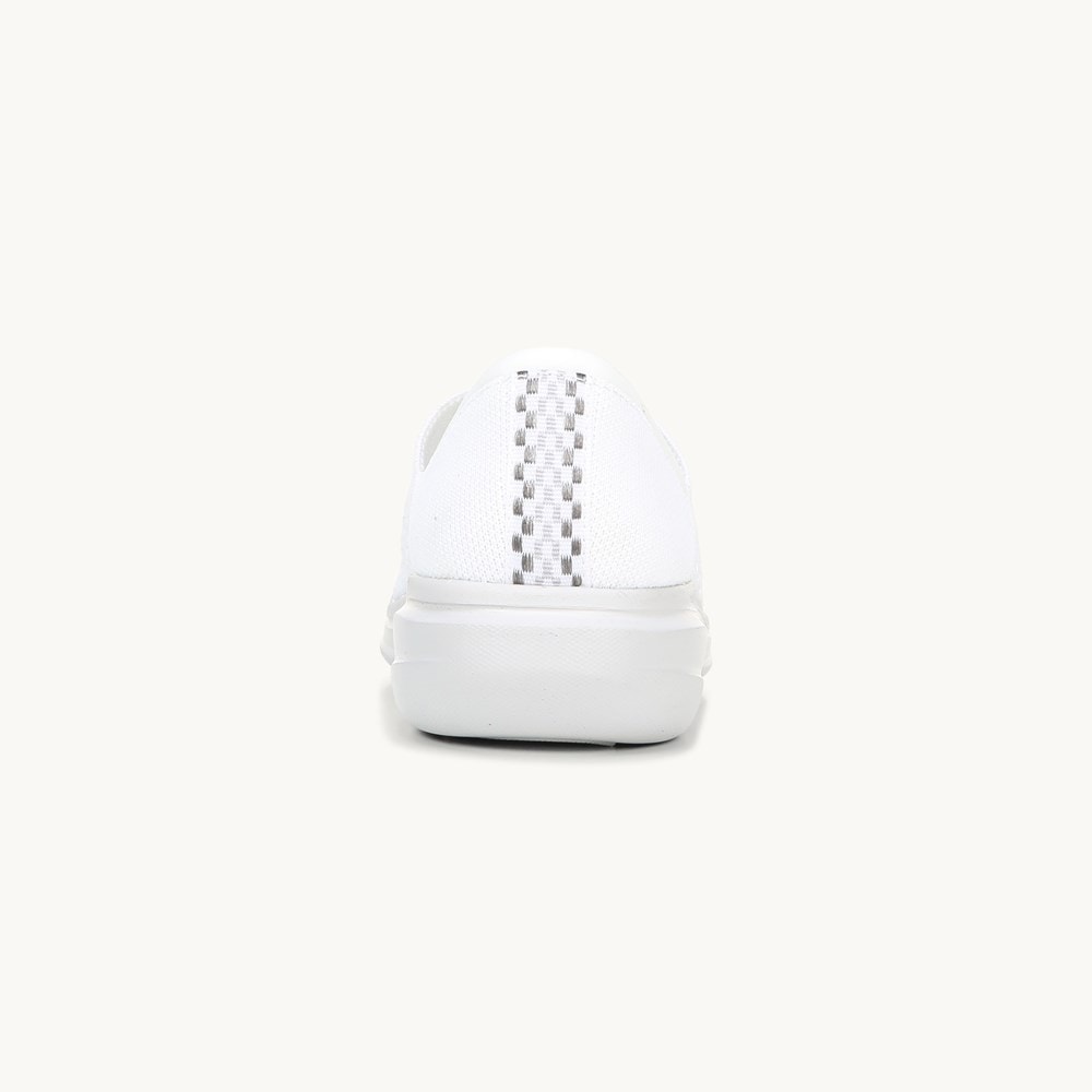 LifeStride Charlie Knit Slip On - White Fabric
