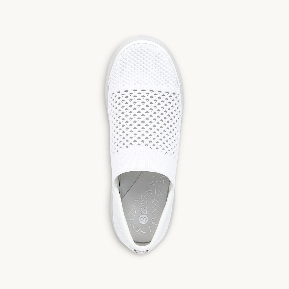 LifeStride Charlie Knit Slip On - White Fabric