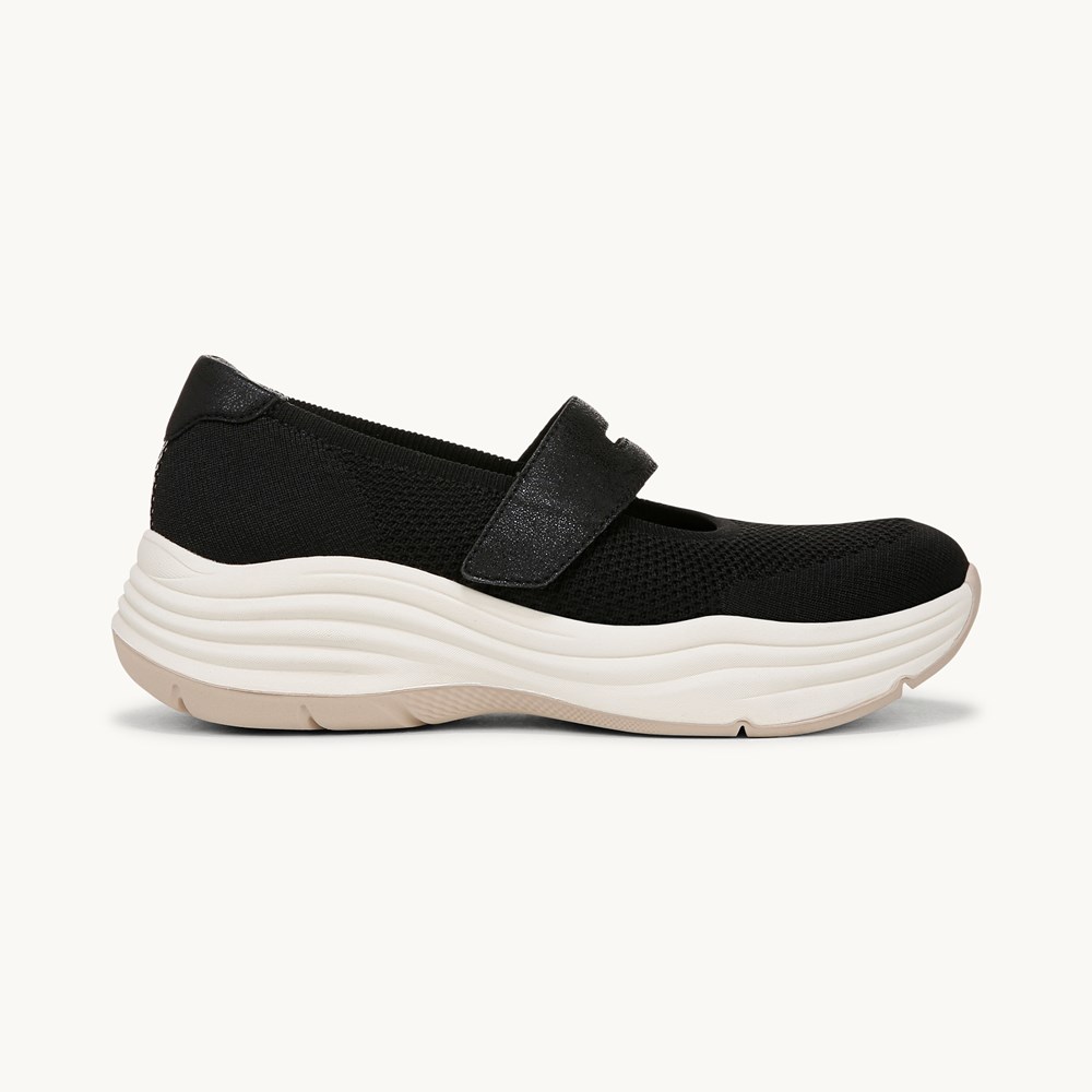 LifeStride Intuition Knit Mary Jane - Black Knit Fabric