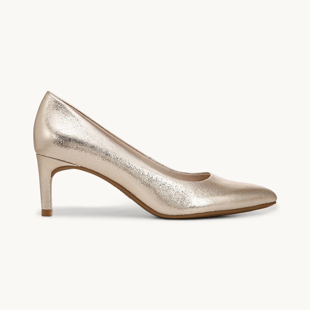LifeStride Alexis Pump - Platino Gold Faux Leather
