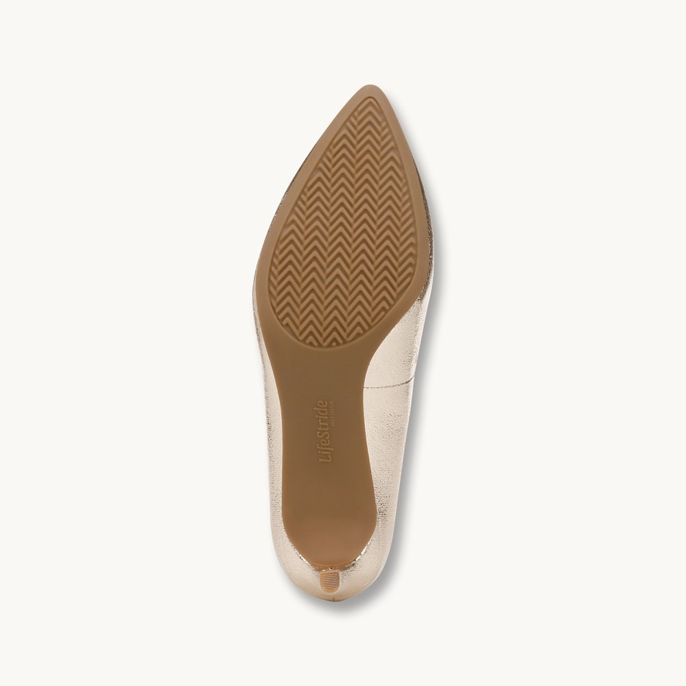 LifeStride Alexis Pump - Platino Gold Faux Leather