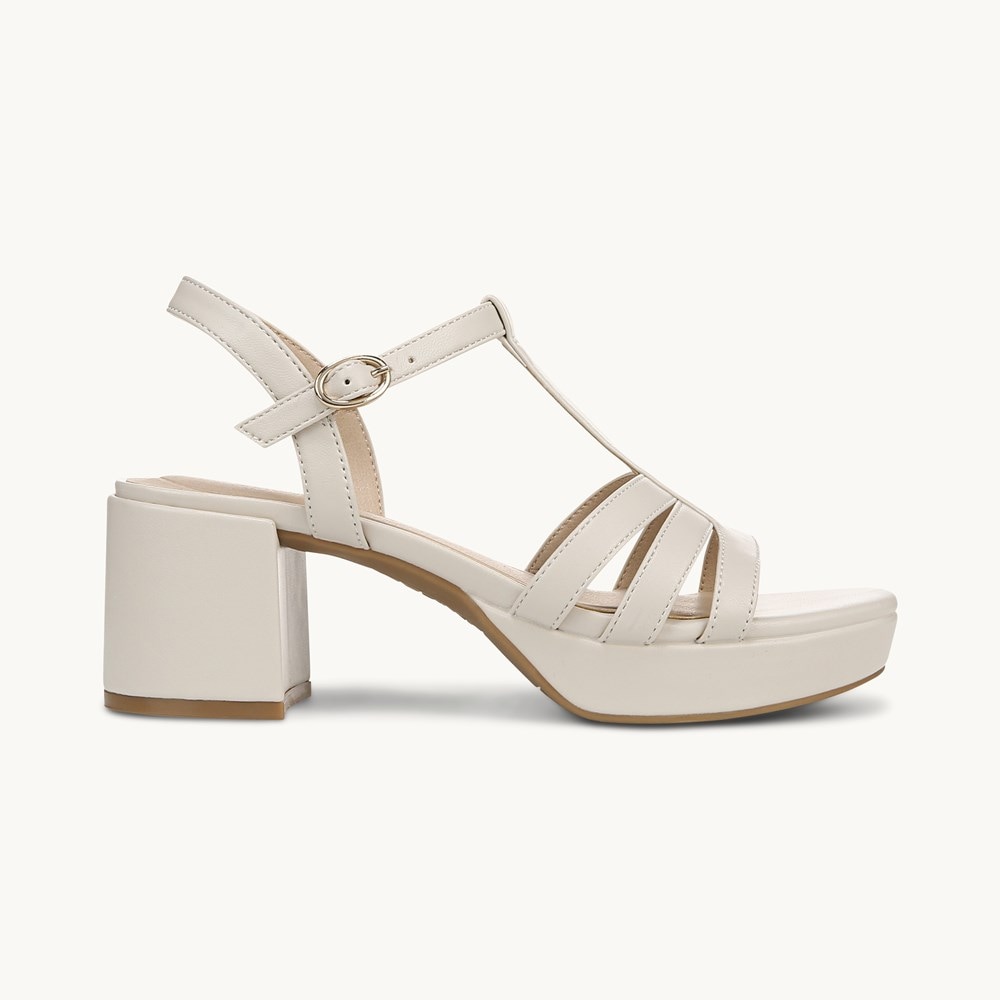 LifeStride Rio Dress Sandal - Bone Faux Leather