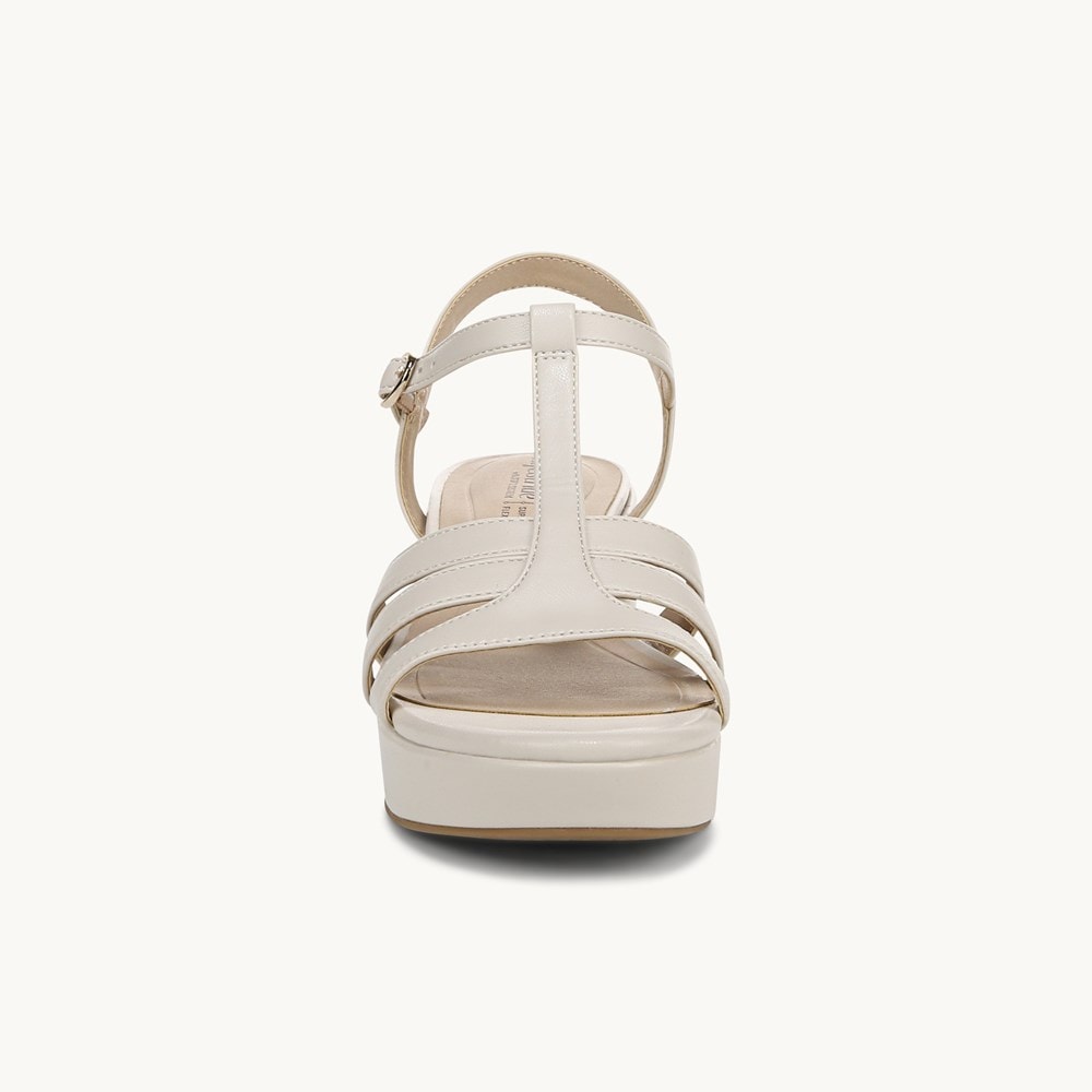 LifeStride Rio Dress Sandal - Bone Faux Leather