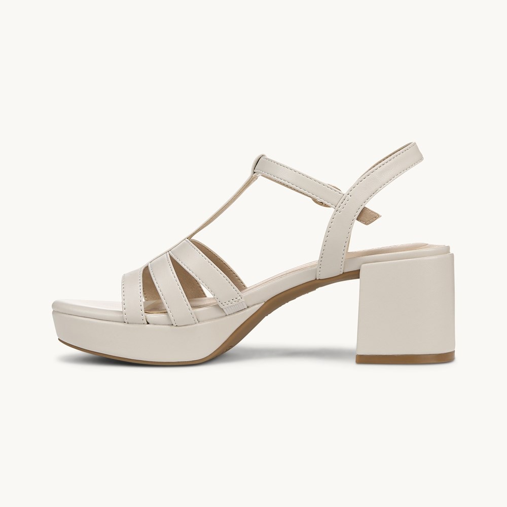 LifeStride Rio Dress Sandal - Bone Faux Leather