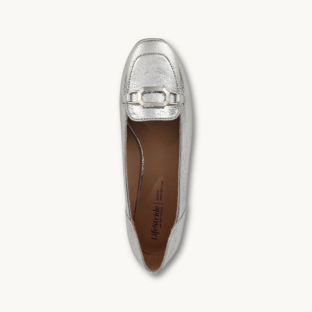 LifeStride Celine Ballet Flat - Silver Faux Leather