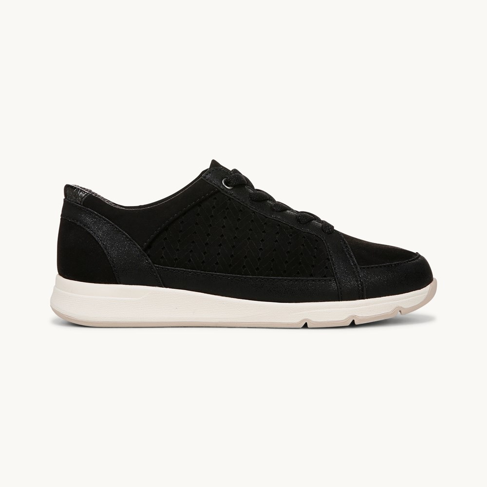 LifeStride Recover Sneaker - Black Stretch Fabric