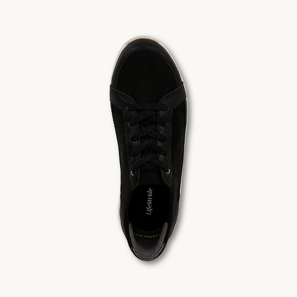 LifeStride Recover Sneaker - Black Stretch Fabric