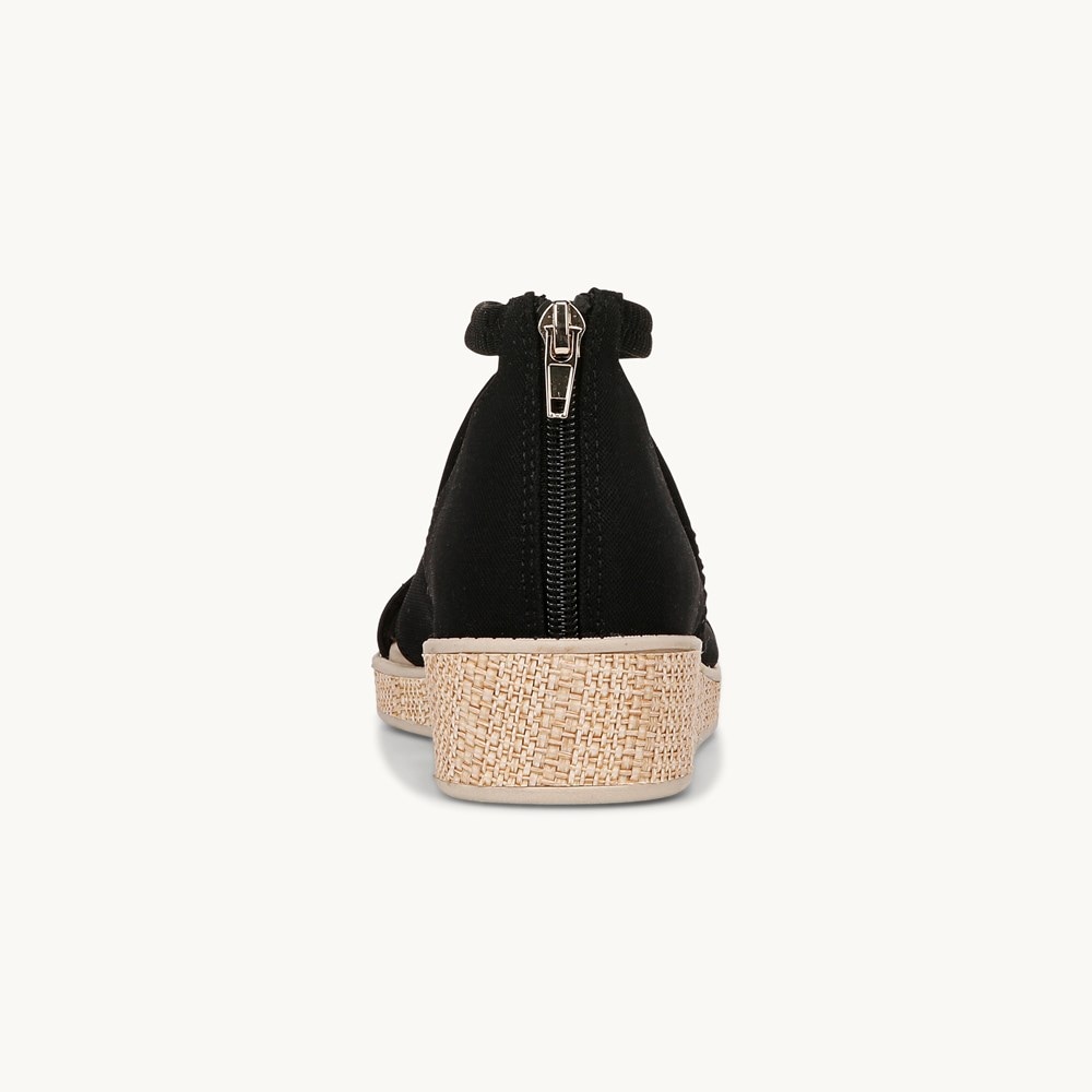 LifeStride Bali Sand Wedge Sandal - Black Fabric