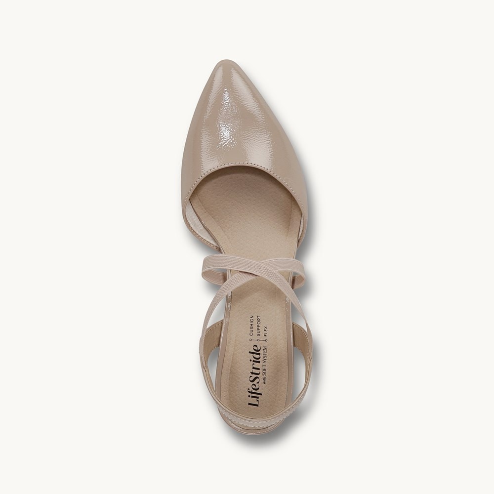 LifeStride April Dress Sandal - Tender Taupe Faux Leather