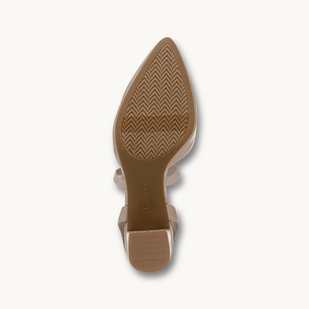 LifeStride April Dress Sandal - Tender Taupe Faux Leather