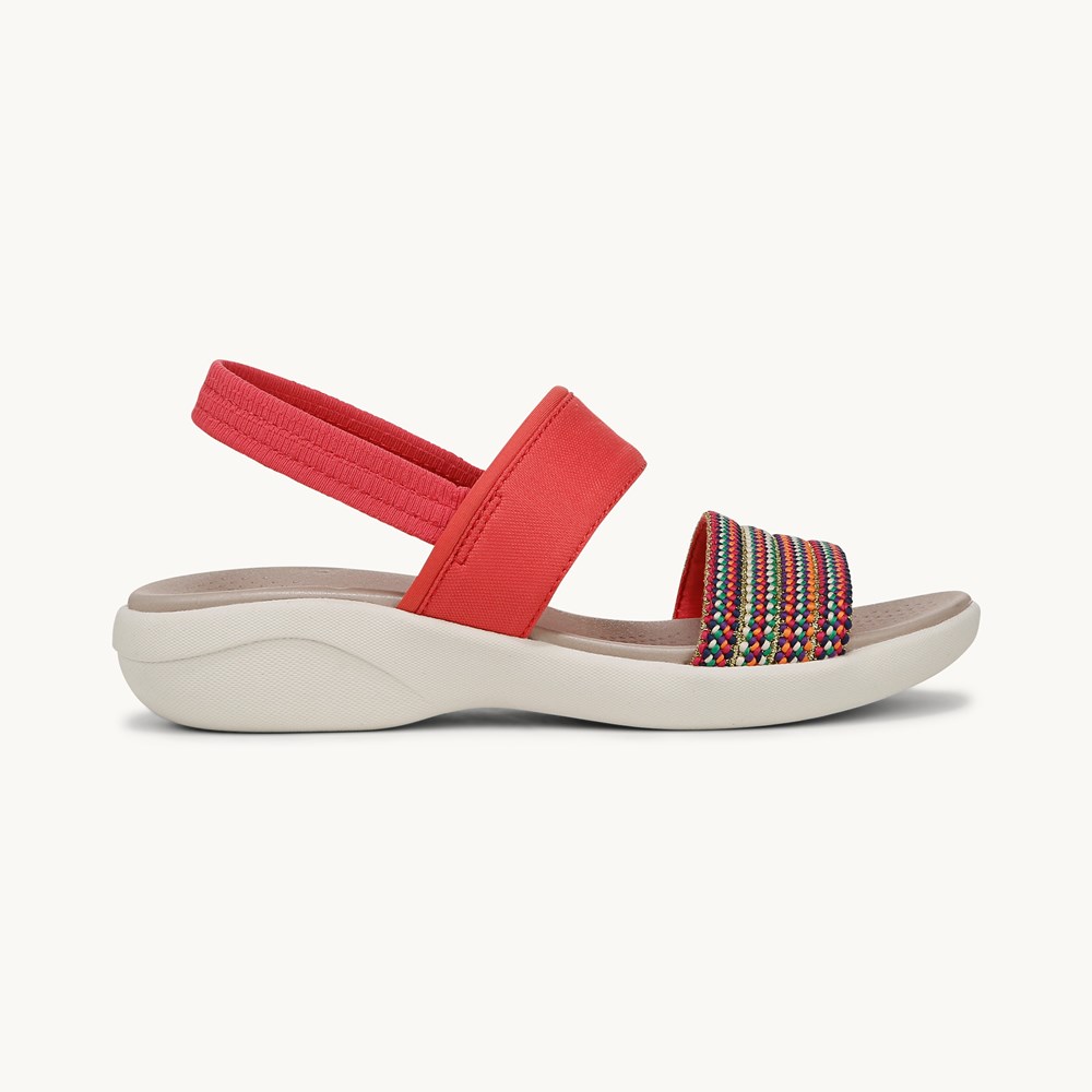 LifeStride Cali Strappy Sandal - Coral Beach Multi Fabric
