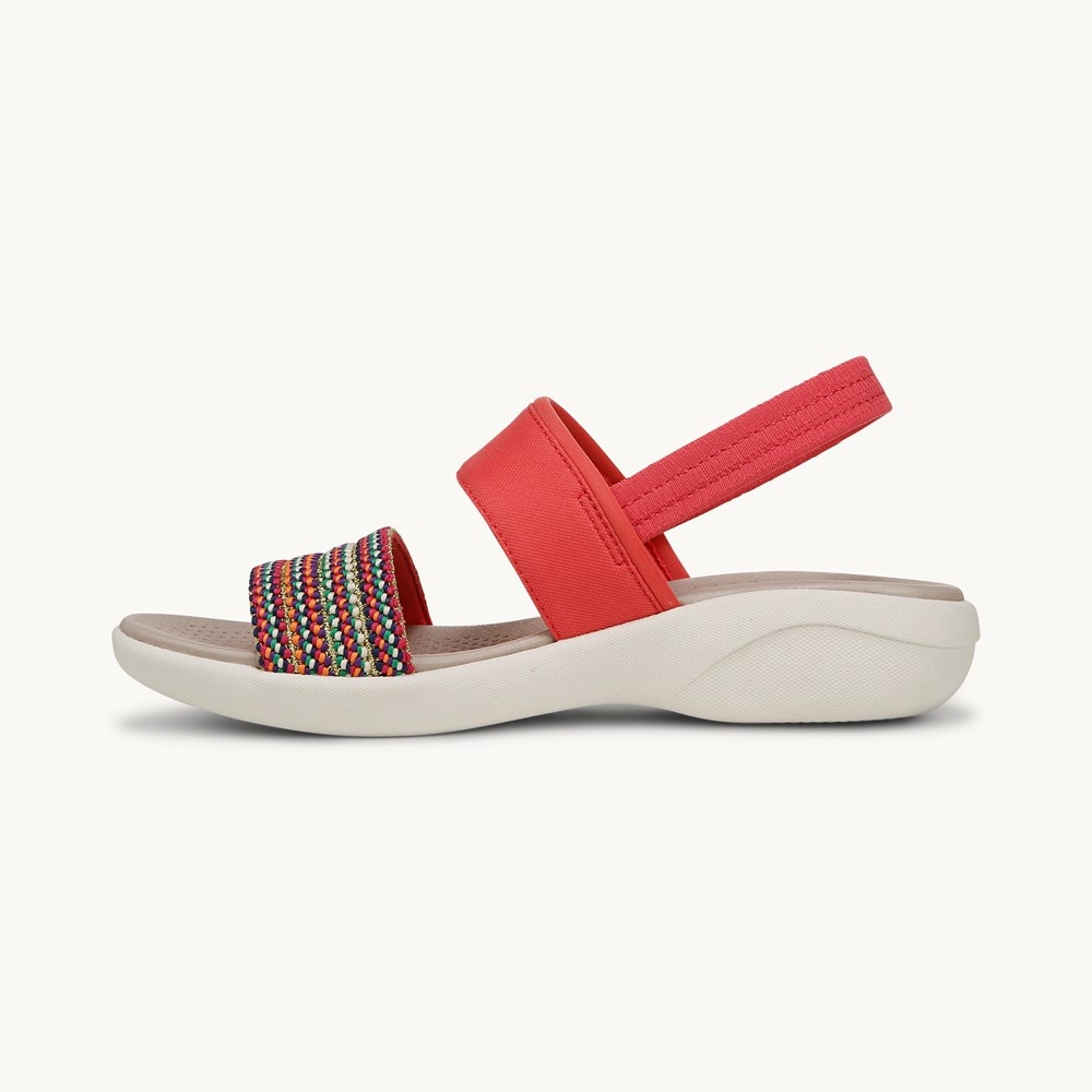 LifeStride Cali Strappy Sandal - Coral Beach Multi Fabric